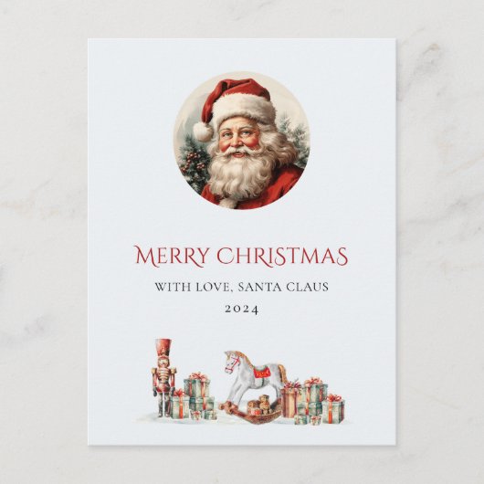 Brief des Weihnachtsmannes an das Niedliche Rote G Postkarte (Vorderseite)