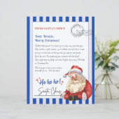 Brief des Weihnachtsmannes aus dem Büro von Nordpo (Stehend Vorderseite)