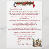 Brief des Weihnachtsmannes Elves Strumpfs Garland (Vorderseite)