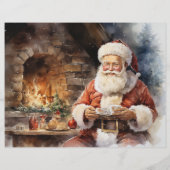 Brief des Weihnachtsmannes Elves Strumpfs Garland (Rückseite)