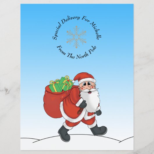 Brief des Weihnachtsmannes vom Nordpol (Rückseite)