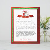 Brief des Weihnachtsmannes vom Nordpol (Stehend Vorderseite)