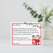 Brief des Weihnachtsmanns an Kinder | Farbseite au Postkarte (Stehend Vorderseite)