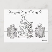 Brief des Weihnachtsmanns an Kinder | Farbseite au Postkarte (Rückseite)