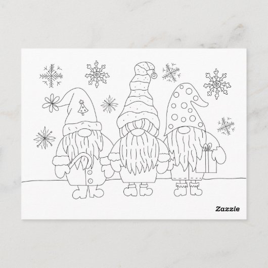 Brief des Weihnachtsmanns für Kinder + Farbseite a Postkarte (Rückseite)