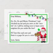 Brief des Weihnachtsmanns für Kinder + Farbseite a Postkarte (Vorne/Hinten)