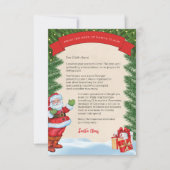 Brief des Weihnachtsmanns Personalisiert Einladung (Vorderseite)