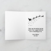 Brief des Weihnachtsmanns PostmarkFoto des Nordpol Dankeskarte (Innenseite)