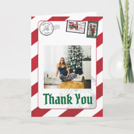 Brief des Weihnachtsmanns PostmarkFoto des Nordpol Dankeskarte