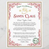 Brief des Weihnachtsmanns, Weihnachtsbrief für Kin (Vorderseite)