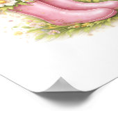 Brief E Gold Frühlings-Natur-Monogramm Vogel und S Poster (Ecke)