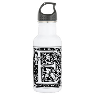 Brief E Mittelalterliche Monogramm-Kunst Art Nouve Trinkflasche