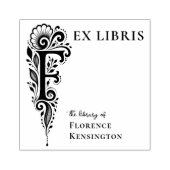 Brief F Botanisches Ex Libris Buchzeichen Stempel (Prägung)