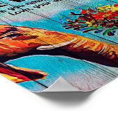 Brief für Ehemann | Coole Familiendekoration Poster (Ecke)