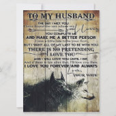 Brief für Ehemann | Familiendekoration | (Rückseite)