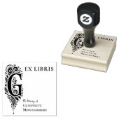 Brief G Botanisches Ex Libris Buchplate-Stempel Gummistempel (Stempel)