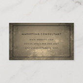 Brief Gedreht rustikal mit Grenze Visitenkarte (Rückseite)