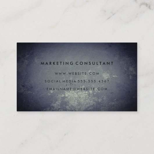 Brief Gedreht rustikal mit Grenze Visitenkarte (Rückseite)