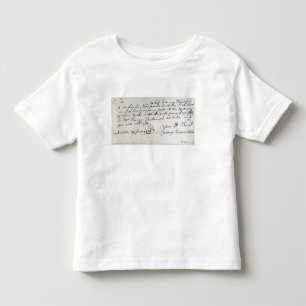 Brief geschrieben durch Handel, im Juni 1716 Kleinkind T-shirt