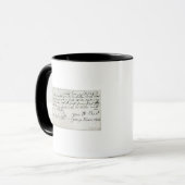 Brief geschrieben durch Handel, im Juni 1716 Tasse (Vorderseite Links)
