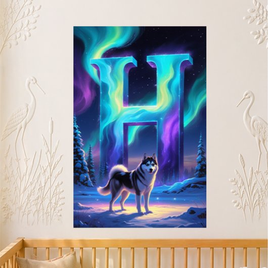 Brief H Northern Lights Nursery | Aurora Borealis Poster