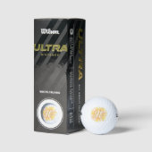 Brief H Sonnenblume Vorname Monogramm Initiale  Golfball (Verpackungen)