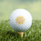 Brief H Sonnenblume Vorname Monogramm Initiale  Golfball (Insitu T-Shirt)