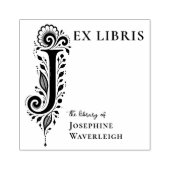 Brief J Botanisches Ex Libris Buchzeichen Stempel (Prägung)