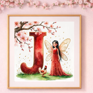 Brief J Hahn Cherry Blossom Fee Poster Kunst