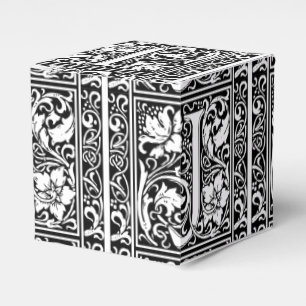 Brief J Mittelalterliche Monogramm-Kunst Art Nouve Geschenkschachtel