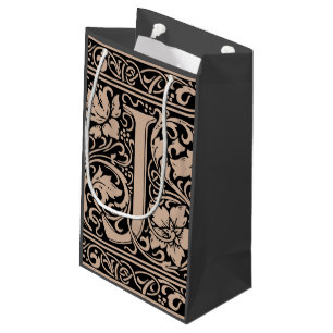 Brief J Mittelalterliche Monogramm-Kunst Art Nouve Kleine Geschenktüte