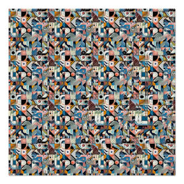 Brief J Stereogramm 20"x20", halbmatt, ohne Rahmen Poster