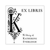 Brief K Botanisches Ex Libris Buchzeichen Stempel (Prägung)