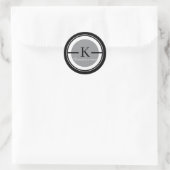 Brief K Monogramm Aufkleber (Tasche)