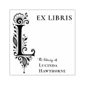 Brief L Botanisches Ex Libris Buchzeichen Stempel (Prägung)