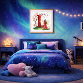 Brief L Lotusblumen Fee Kunstposter - Botanisch Poster