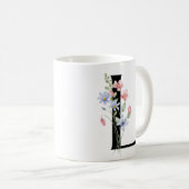 Brief L mit Blumen Kaffeetasse (VorderseiteRechts)