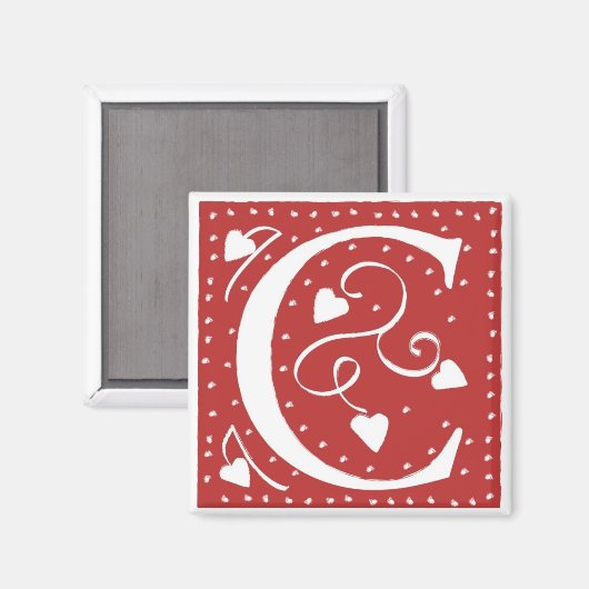 Brief mit dem Herzen Magnet (Vorderseite/Rückseite)