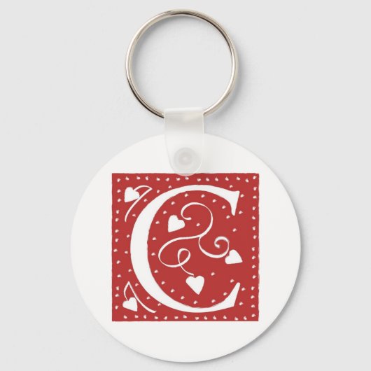 Brief mit dem Herzen Schlüsselanhänger (Vorderseite)