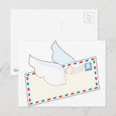 Brief mit Wings Postkarte (Vorne/Hinten)