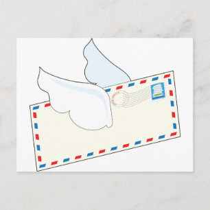 Brief mit Wings Postkarte