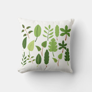 Brief Natur Grünes Design Botanisches Alphabet Kissen