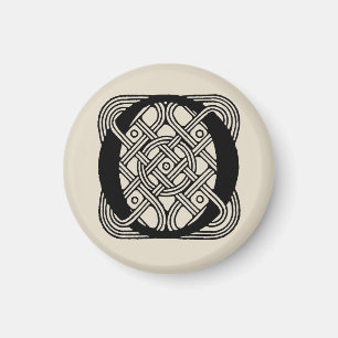 Brief O Vintage-Keltischer Knoten-Monogramm Magnet