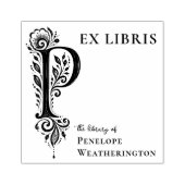 Brief P Botanisches Ex Libris Buchzeichen Stempel (Prägung)