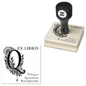 Brief Q Botanisches Ex Libris Buchzeichen Stempel (Stempel)