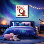 Brief Q Frosch Feen Poster - Chinesische Alphabet 