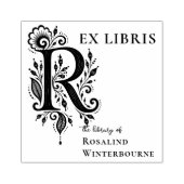Brief R Botanisches Ex Libris Buchzeichen Stempel (Prägung)