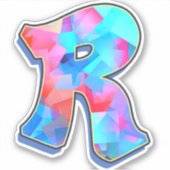 Brief R_ Graffiti Alphabet Letters Aufkleber (Vorderseite)