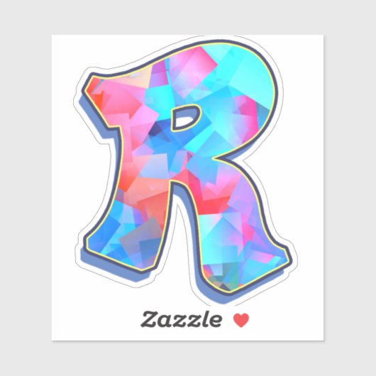 Brief R_ Graffiti Alphabet Letters Aufkleber (Blatt)