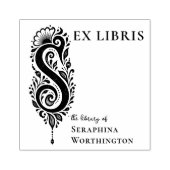 Brief S Botanisches Ex Libris Buchzeichen Stempel (Prägung)